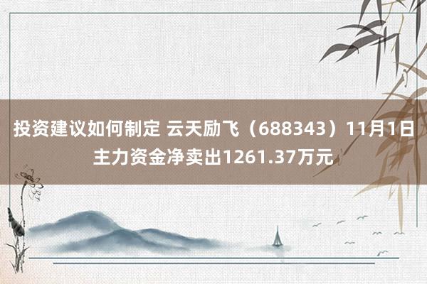 投资建议如何制定 云天励飞（688343）11月1日主力资金净卖出1261.37万元