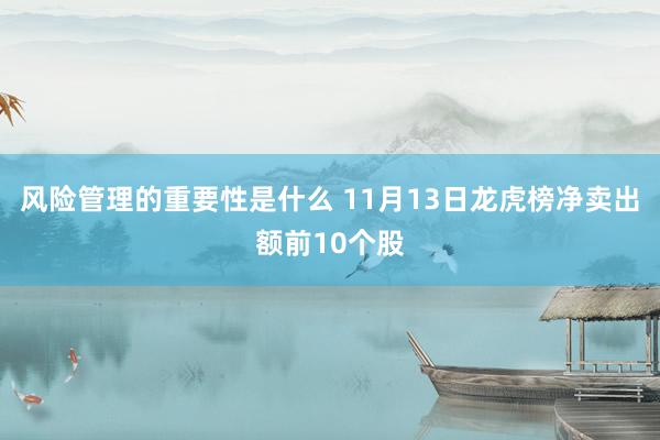 风险管理的重要性是什么 11月13日龙虎榜净卖出额前10个股