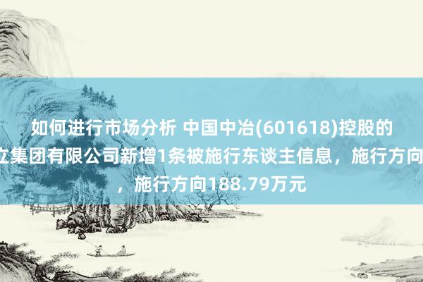 如何进行市场分析 中国中冶(601618)控股的中冶交通成立集团有限公司新增1条被施行东谈主信息，施行方向188.79万元