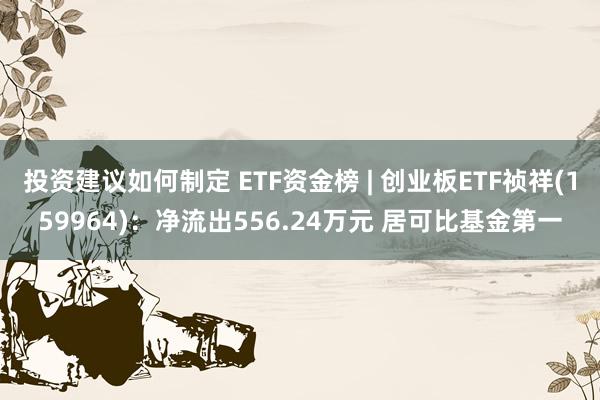 投资建议如何制定 ETF资金榜 | 创业板ETF祯祥(159964)：净流出556.24万元 居可比基金第一