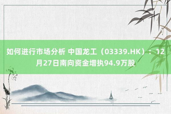 如何进行市场分析 中国龙工（03339.HK）：12月27日南向资金增执94.9万股