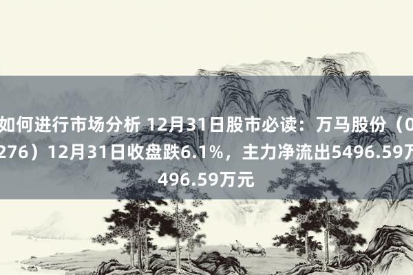 如何进行市场分析 12月31日股市必读：万马股份（002276）12月31日收盘跌6.1%，主力净流出5496.59万元