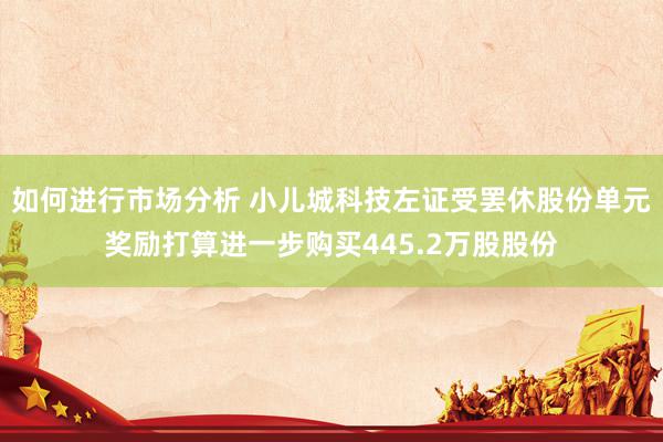 如何进行市场分析 小儿城科技左证受罢休股份单元奖励打算进一步购买445.2万股股份