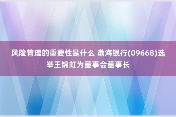 风险管理的重要性是什么 渤海银行(09668)选举王锦虹为董事会董事长