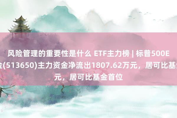 风险管理的重要性是什么 ETF主力榜 | 标普500ETF基金(513650)主力资金净流出1807.62万元，居可比基金首位