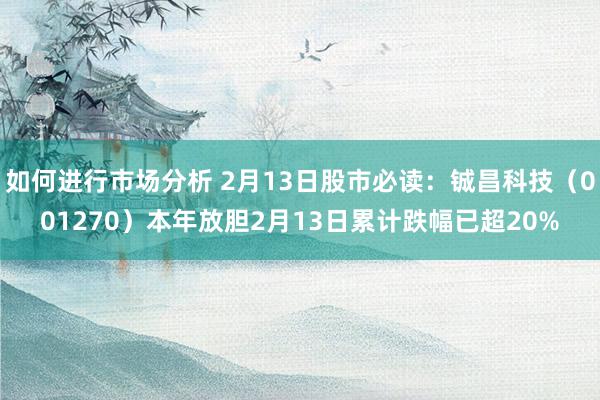 如何进行市场分析 2月13日股市必读：铖昌科技（001270）本年放胆2月13日累计跌幅已超20%