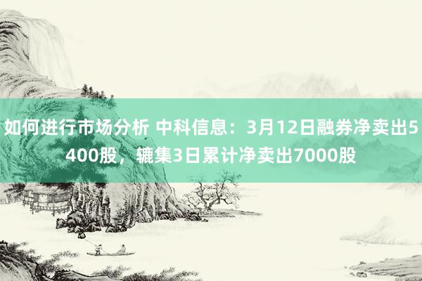 如何进行市场分析 中科信息：3月12日融券净卖出5400股，辘集3日累计净卖出7000股