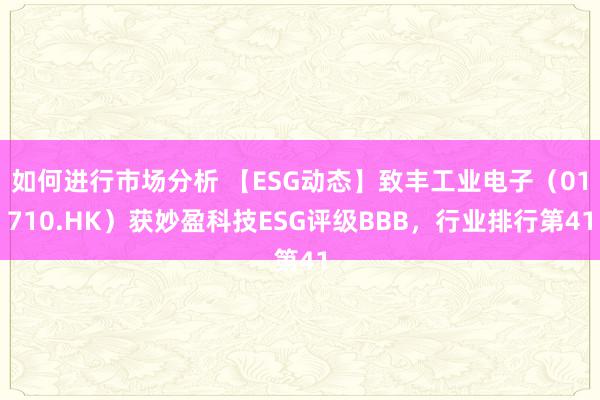 如何进行市场分析 【ESG动态】致丰工业电子（01710.HK）获妙盈科技ESG评级BBB，行业排行第41